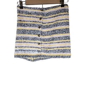 URBAN OUTFITTERS Gray Yellow Pink Form Fitting Button Front Mini Skirt SZ M